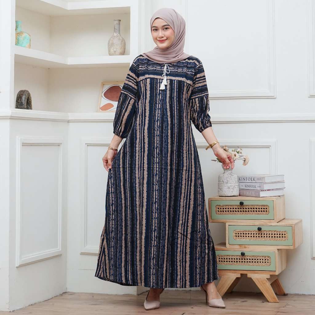 Dress Zea viral gamis wanita muslim terbaru 2026 Baju ramadhan rayon premium busui TERLARIS