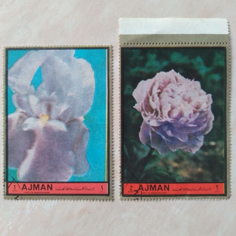 

Perangko Prangko Kuno Jadul Ajman CTO 1972 Flowers 2 Pcs - YN1952