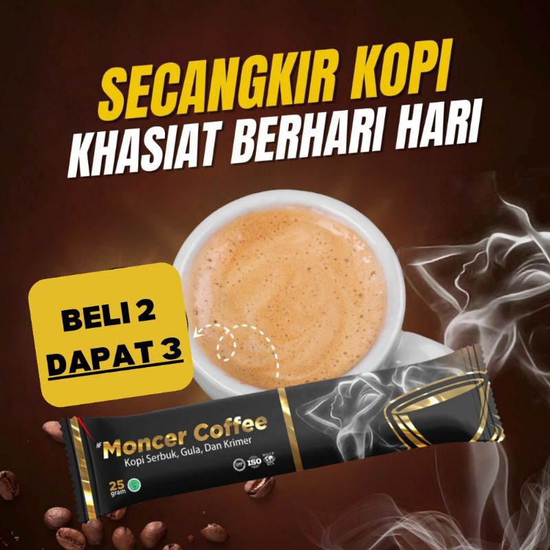 

NFMoncer Coffee Original Kopi Herbal Pria Per Sachet (Beli 2 Gratis 1)