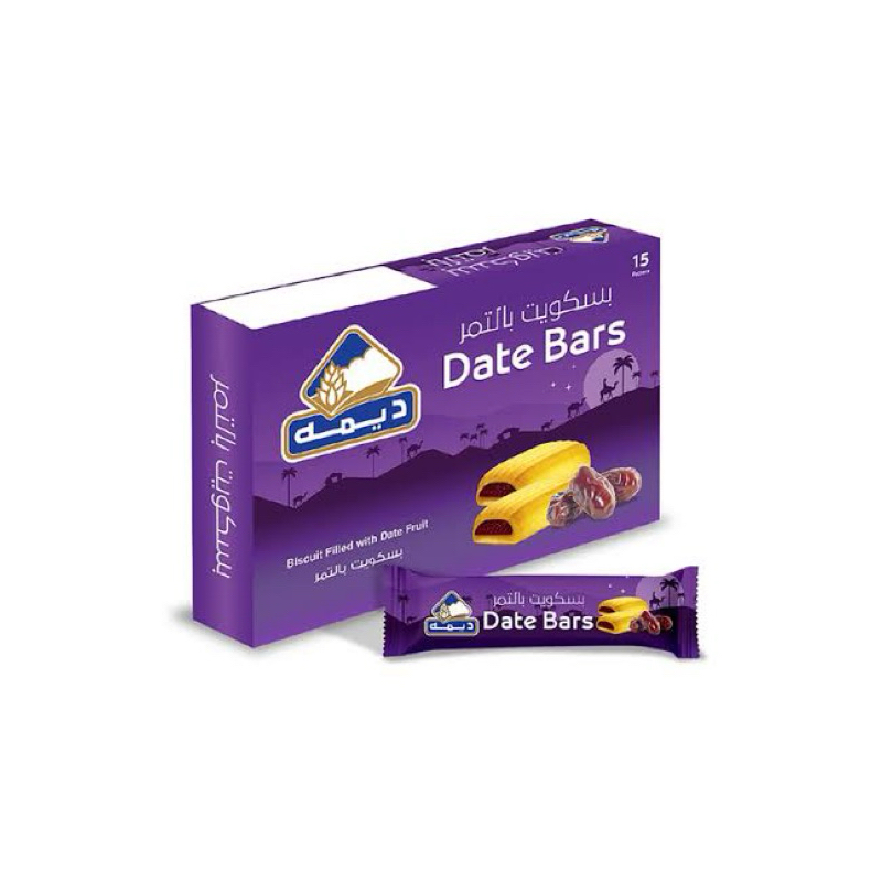 

Deemah Date Bars Biskuit Lembut isi Kurma import from Dubai (ecer satuan)