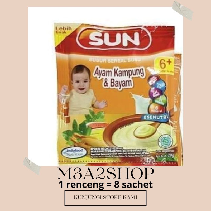 SUN BUBUR BAYI AYAM KAMPUNG RENTENG ISI 8 SACHET