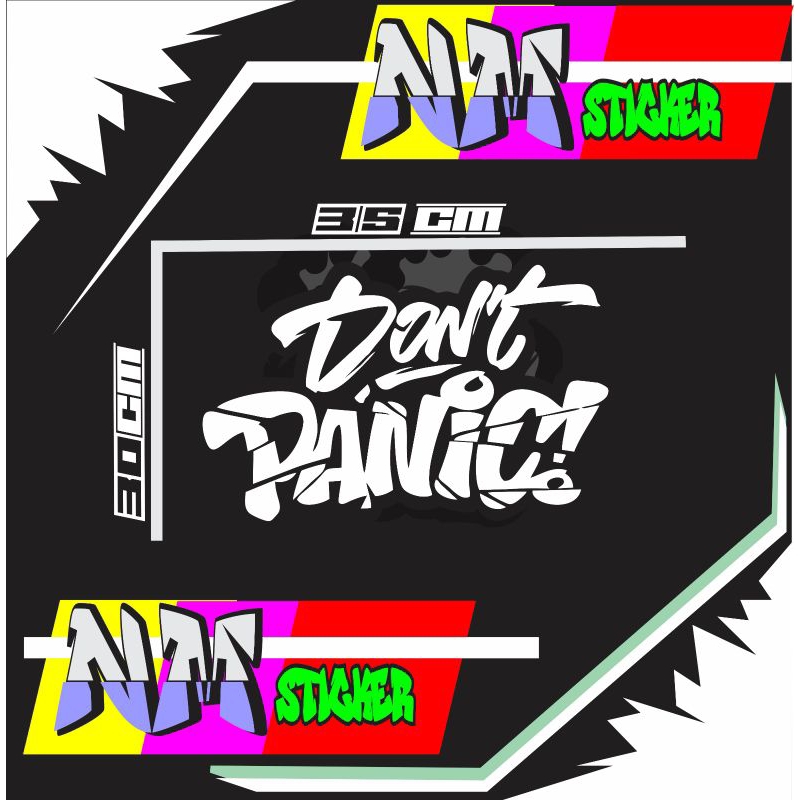 

sticker cuting don't panic stickers cuting stiker jumbo