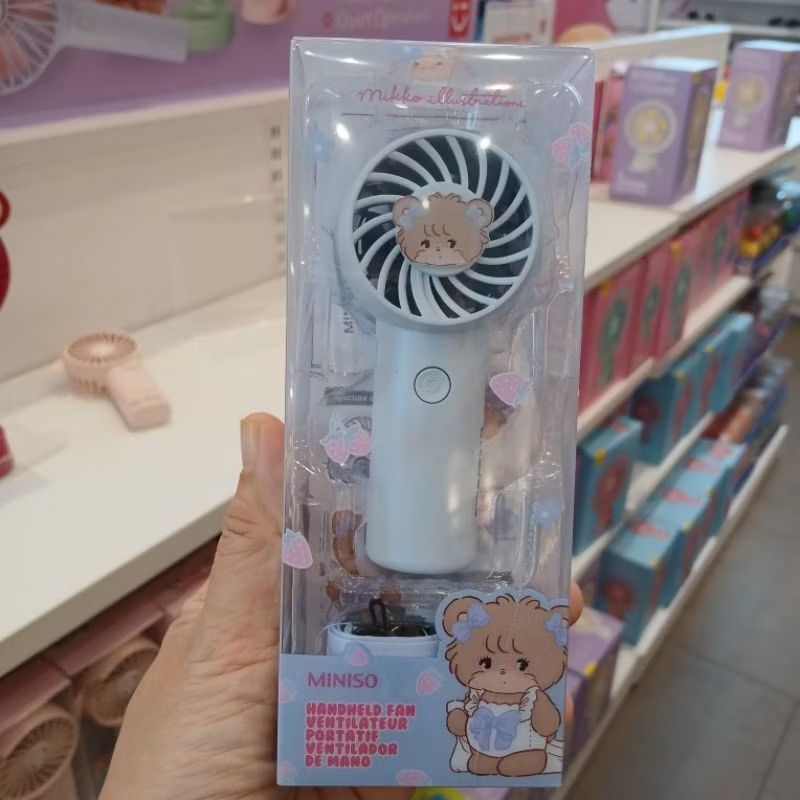 Kipas Angin Mini Mikko Ilustration Miniso handheld