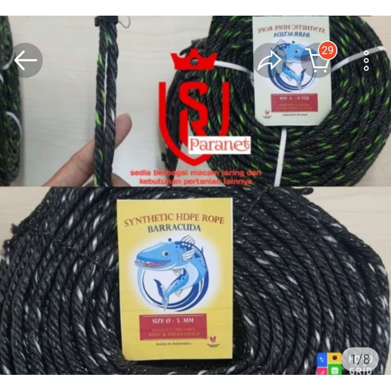 

Tali Tambang/Tampar pengikat serbaguna eceran 1m