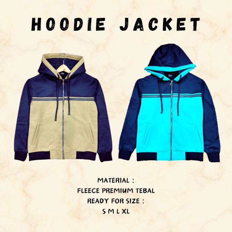 Jacket pria wanita Hodie zipper terbaru polos
