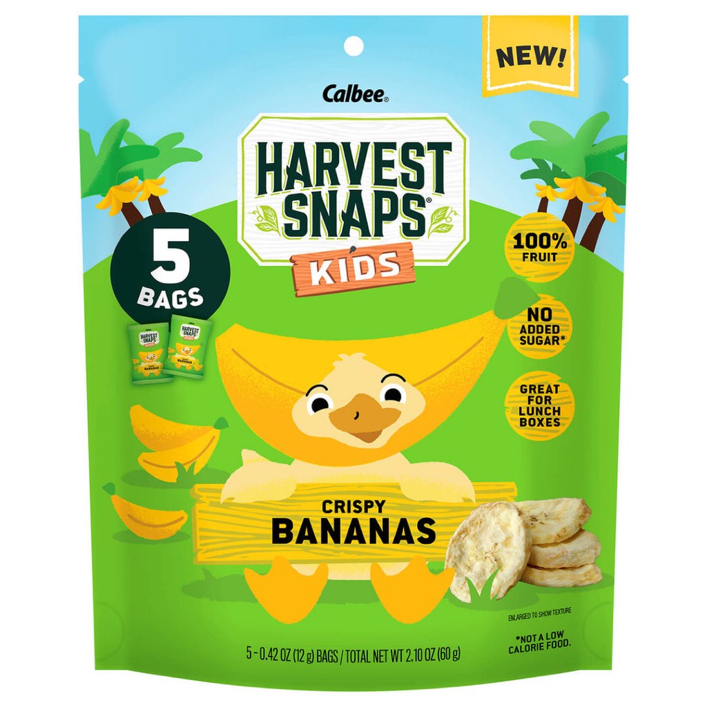 

Calbee Harvest Snaps Kids Crispy Bananas 60g (5 Bags x 12g)