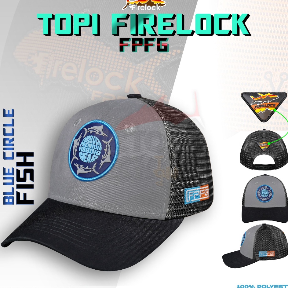 Pusat Original  EXTRA BONUS  Topi Pancing  Topi Firelock FPFG Firelock Premium Fishing Gear