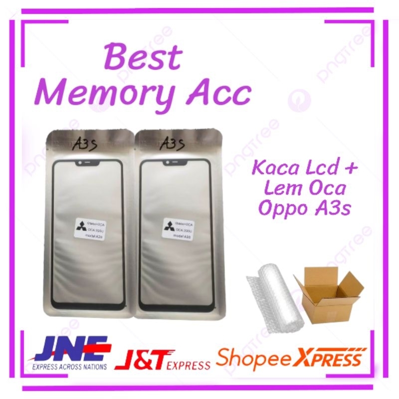 Kaca Lcd/Kaca Depan/Kaca Touchsreen + Lem Oca Oppo A3S
