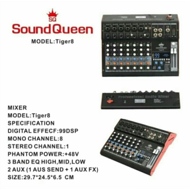 Mixer Soundqueen TIGER 8 Channel ORIGINAL