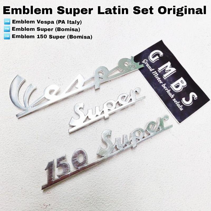 Emblem Set Vespa Latin Super 66 73