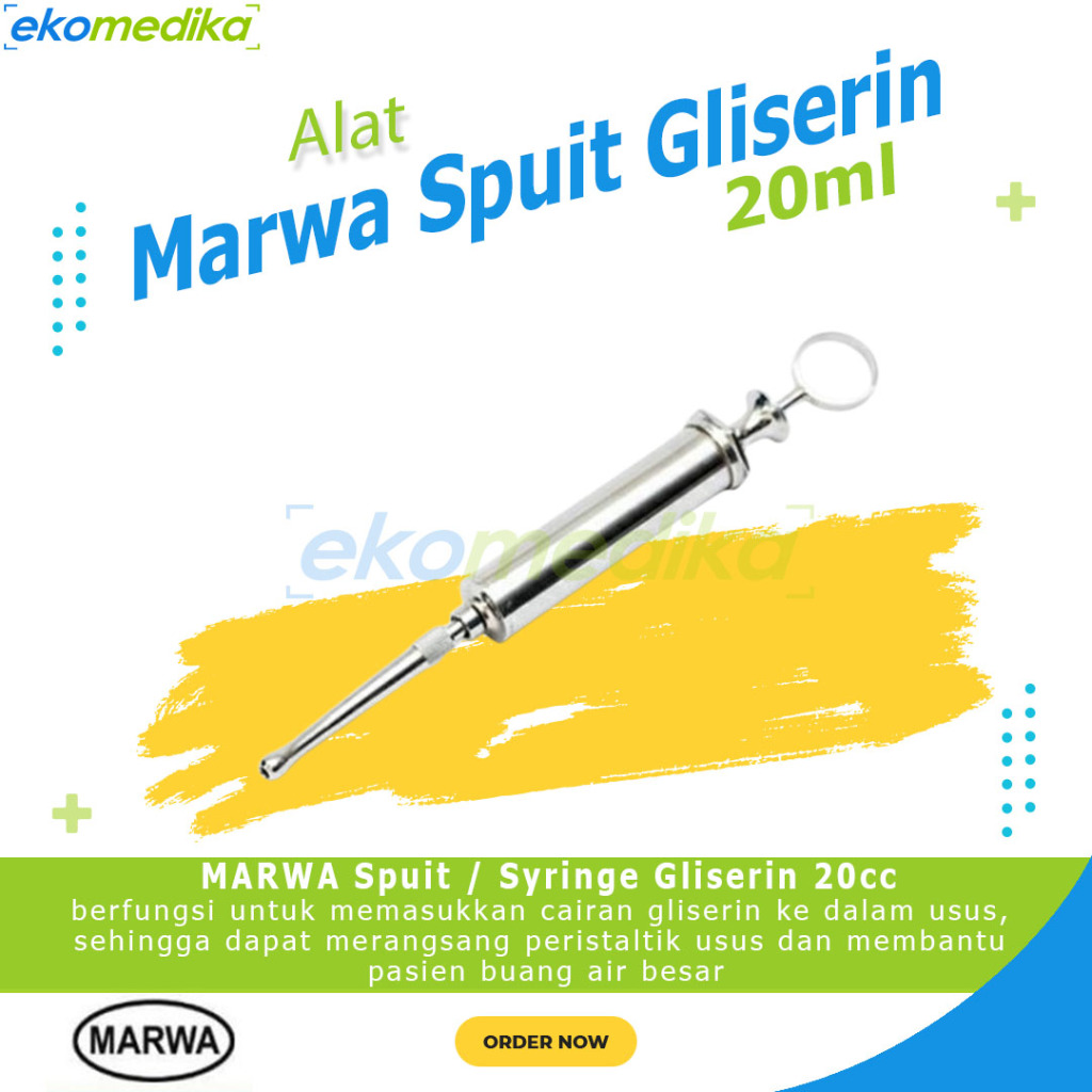 MARWA spuit gliserin glycerin syringe 20cc ml