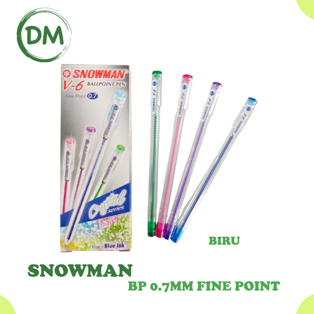 

BP Pen Snowman V6 0.7mm tinta biru