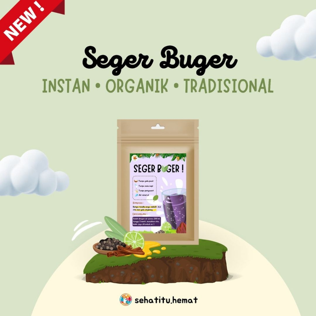 

Minuman Sehat Seger Buger Instan Siap Seduh, Organik Tanpa Bahan Kimia