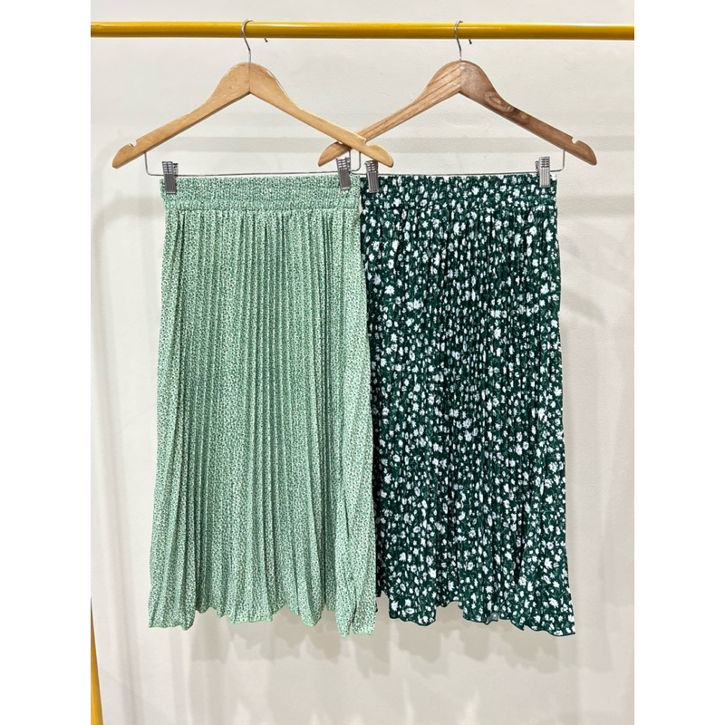 Rok Plisket.id / Rok Plisket 7/8 Midi Premium Motif Bunga daisy AST JunDW