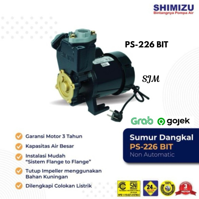 SHIMIZU 226 BIT Non Auto Pompa Air / Pompa Air Non Otomatis SHIMIZU