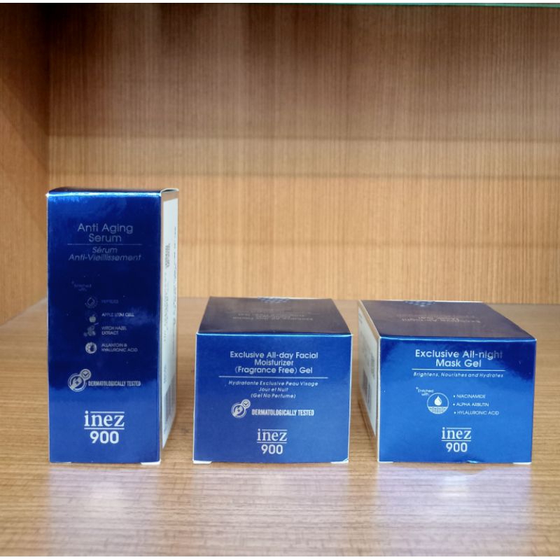 Inez Paket Exclusive Anti Aging (All day Moisturizer, All night mask gel, Serum anti aging)
