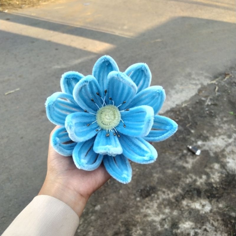 

bunga teratai kawat bulu