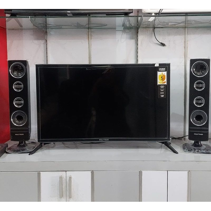 TV POLYTRON 32" TOWER SPEAKER GARANSI 5TAHUN