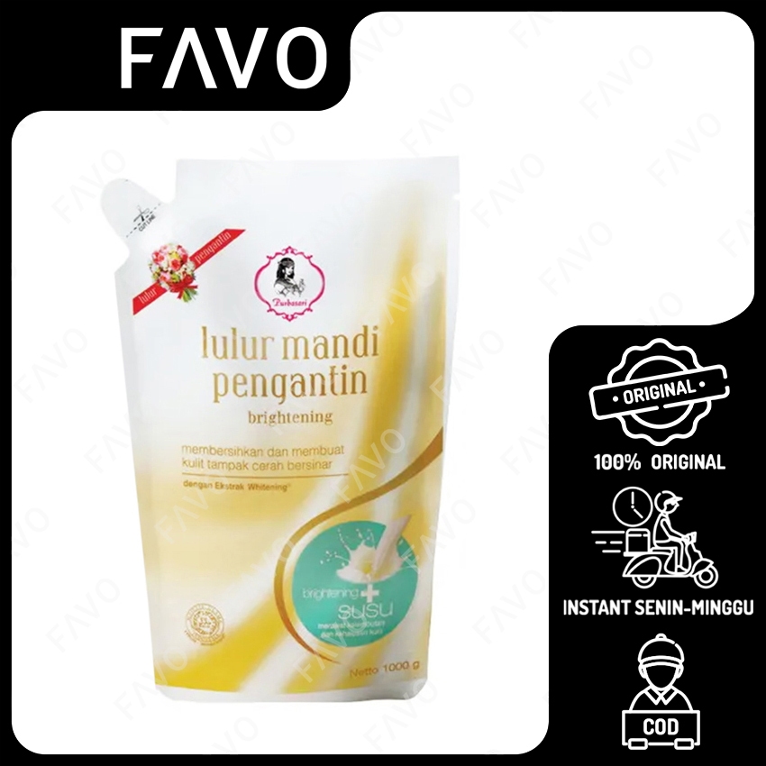 Lulur Mandi Purbasari Pengantin Whitening + Susu - 1 Kg