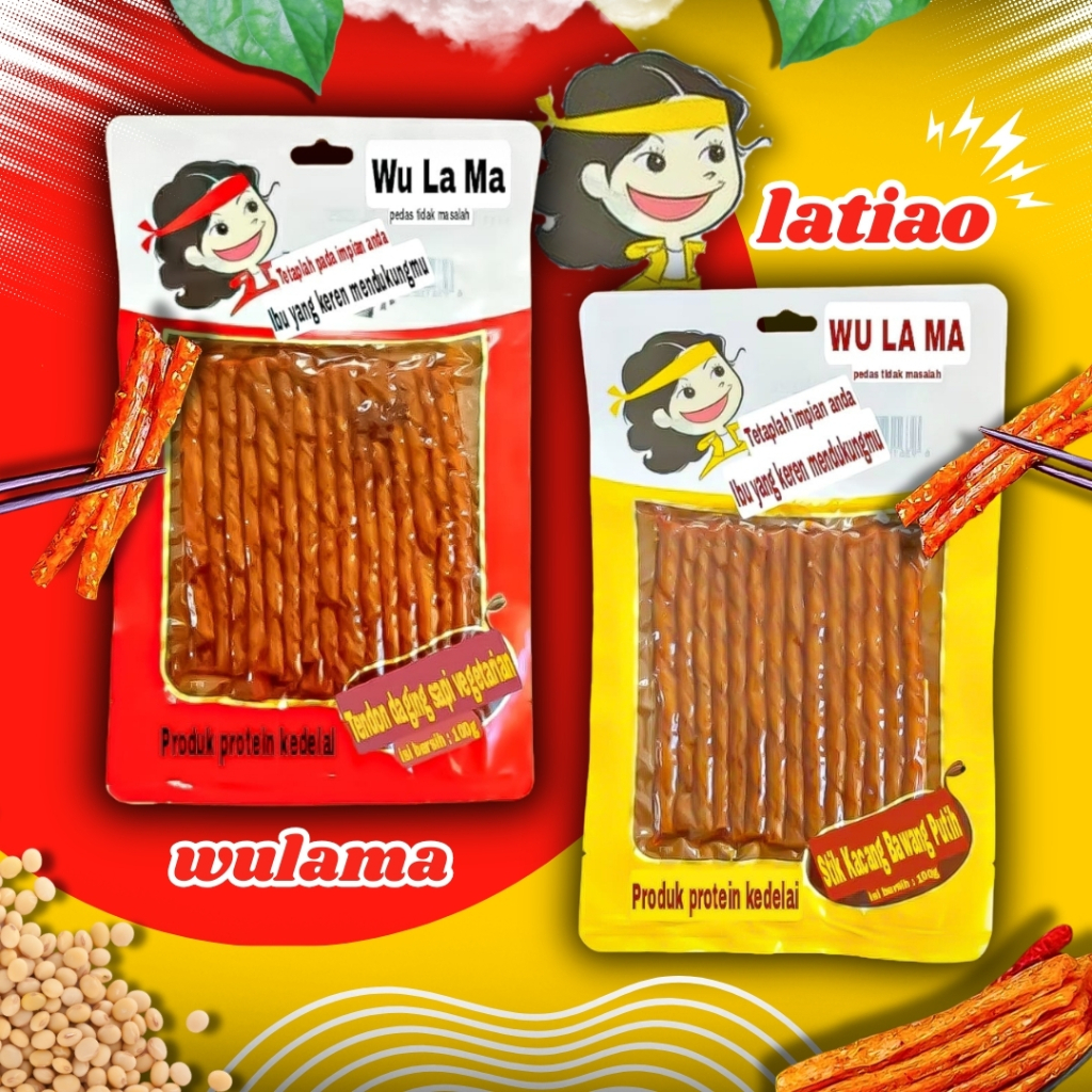 

Wulama Gluten | Cemilan Snack Vegetarian Latiao | Wulama Gluten Latiao Spicy Vege Latiao Cemilan Instant/ 70gr ( HALAL )