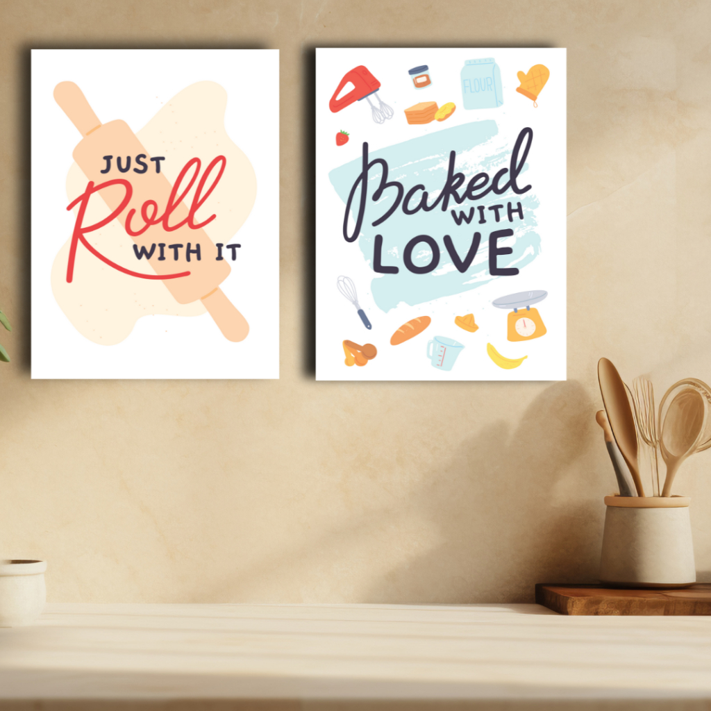 Hiasan Dinding Wall Decor Pajangan Dapur Ruang makan ukuran 20x30 dan 30x40 motif abstrak