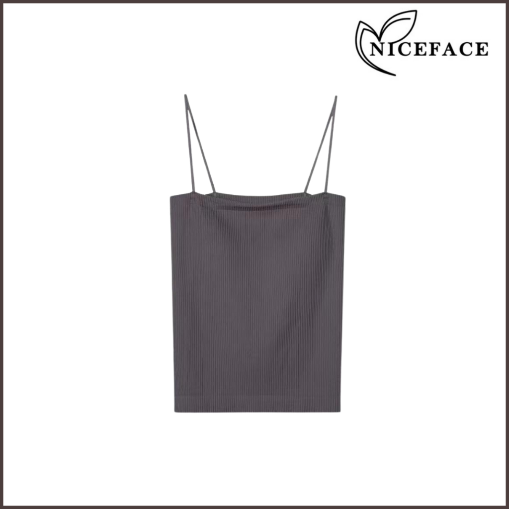 NICEFACE - Tanktop Bra With Cup Tank top Basic Wanita Square spaghetti Crop top