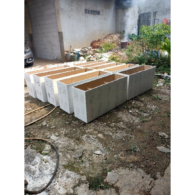pot kayu untuk partisi panjang 60cm lebar 20cm tinggi 15cm untuk tanaman plastik atau artificial