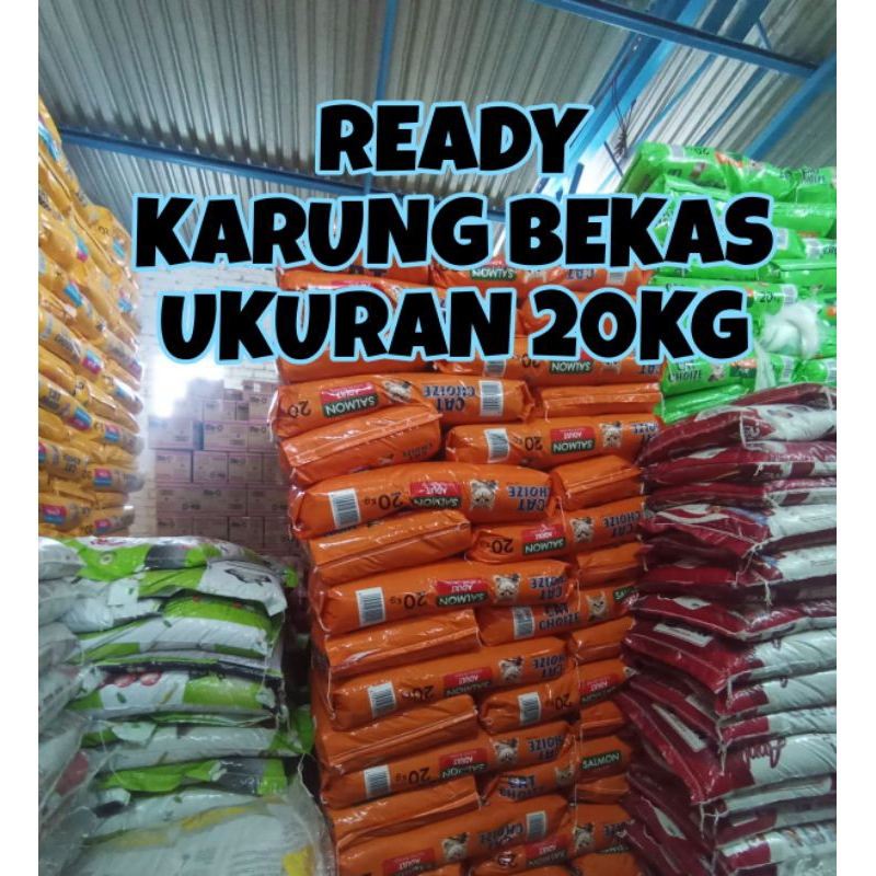 KARUNG BEKAS PAKAN KUCING UKURAN 20KG