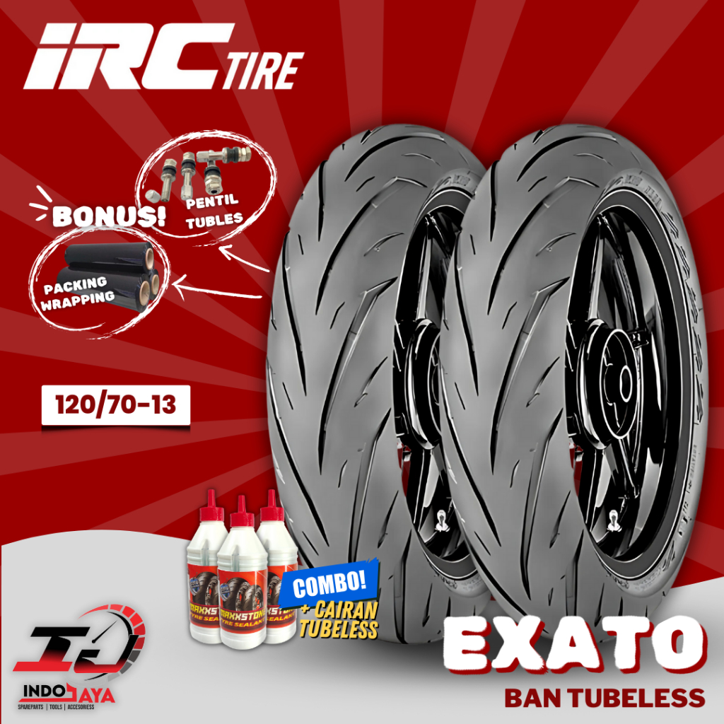 [READY COD] BAN LUAR TUBELESS IRC EXATO NR88 (120/70-13) BAN MOTOR NMAX / N-MAX / N MAX / DEPAN BELA