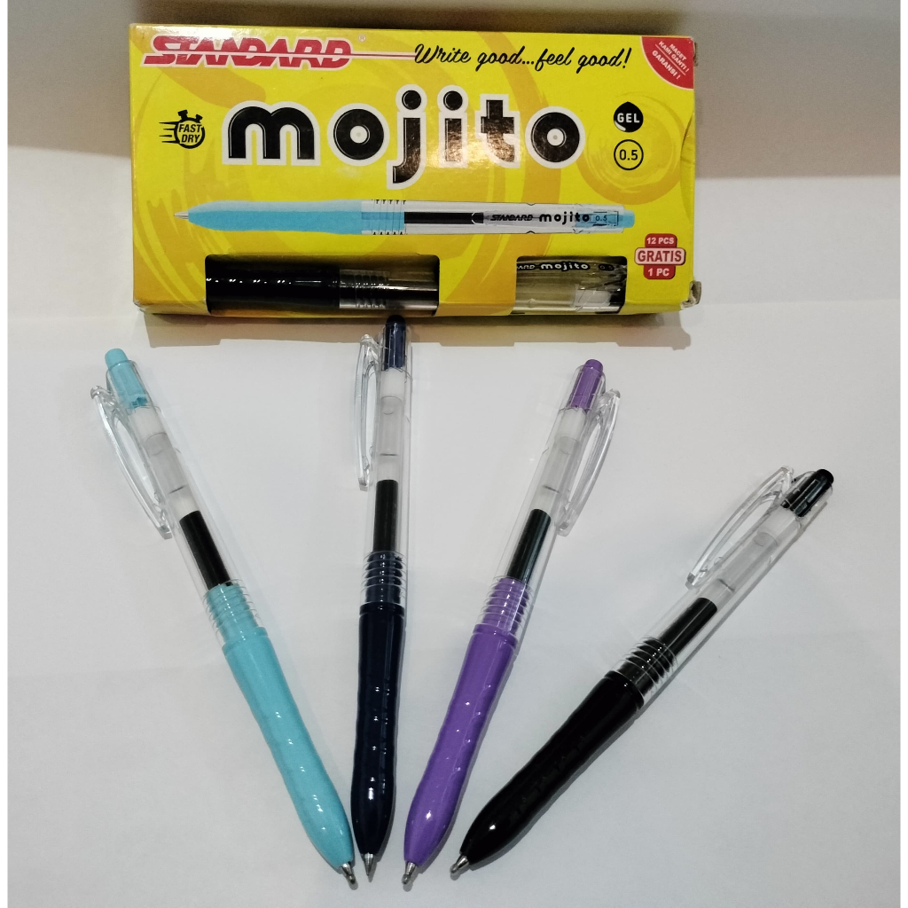 

Ballpoint Gel Standard MOJITO Tinta Hitam 0.5mm