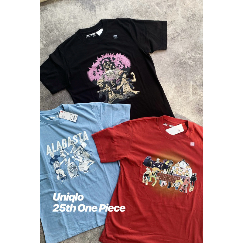 kaos kolaborasi uniqlo x one piece 25th original