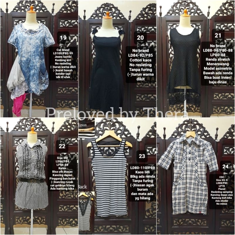 59. Dress Santai Wanita Dress Simple Rok Terusan Santai Preloved