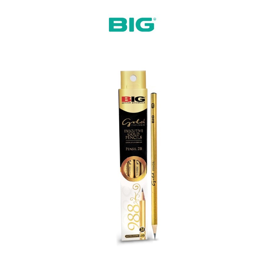 

Pencil / Pensil Big PS-988 Gold / 2B / 1 BOX 12 PCS