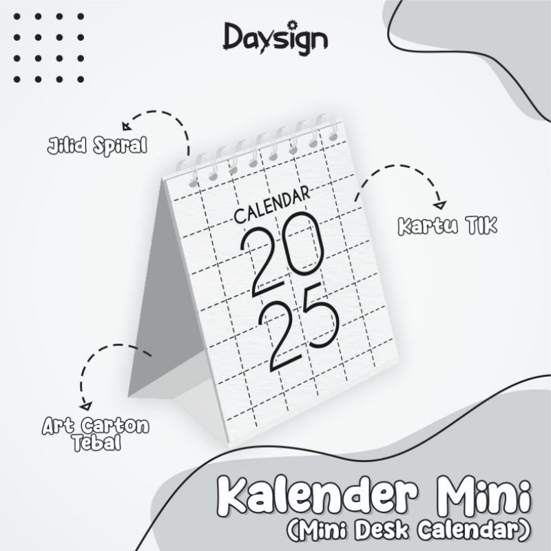 

Kalender Mini 2025 / Desk Calendar 2025 / Kalender Meja Mini bisa Custom