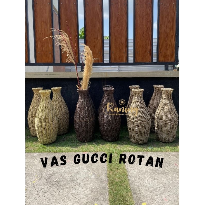 Guci Vas Rotan / Guci Rotan / Vas Bunga Rotan / Vas Bunga