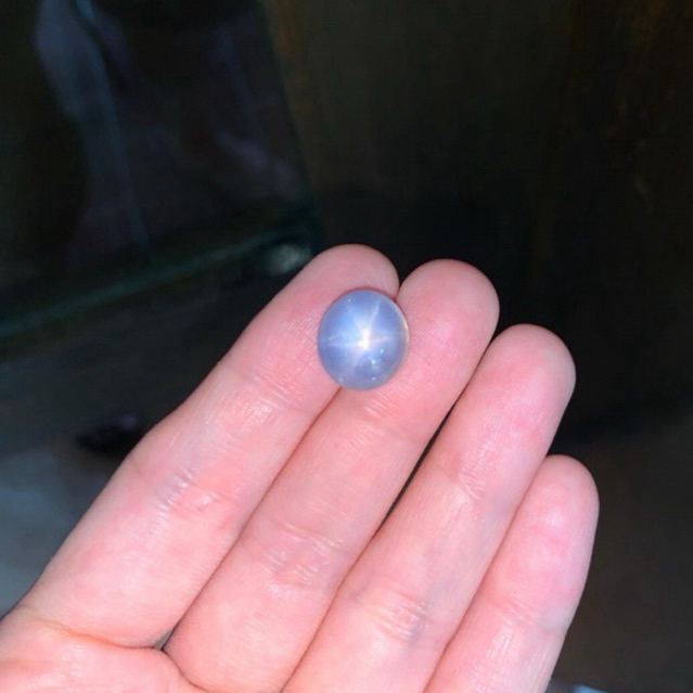 Natural Light Blue Star Sapphire Cabochon