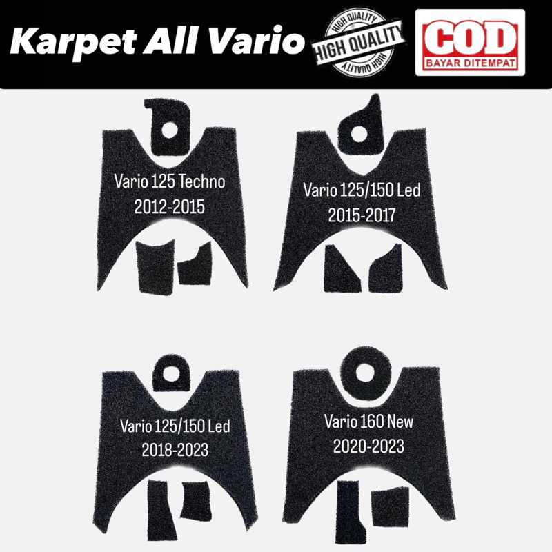 Karpet Bihun/Mie All Vario (FULLSET) Vario 125 Techno Bohlam Vario 125/150 led old led new vario 125