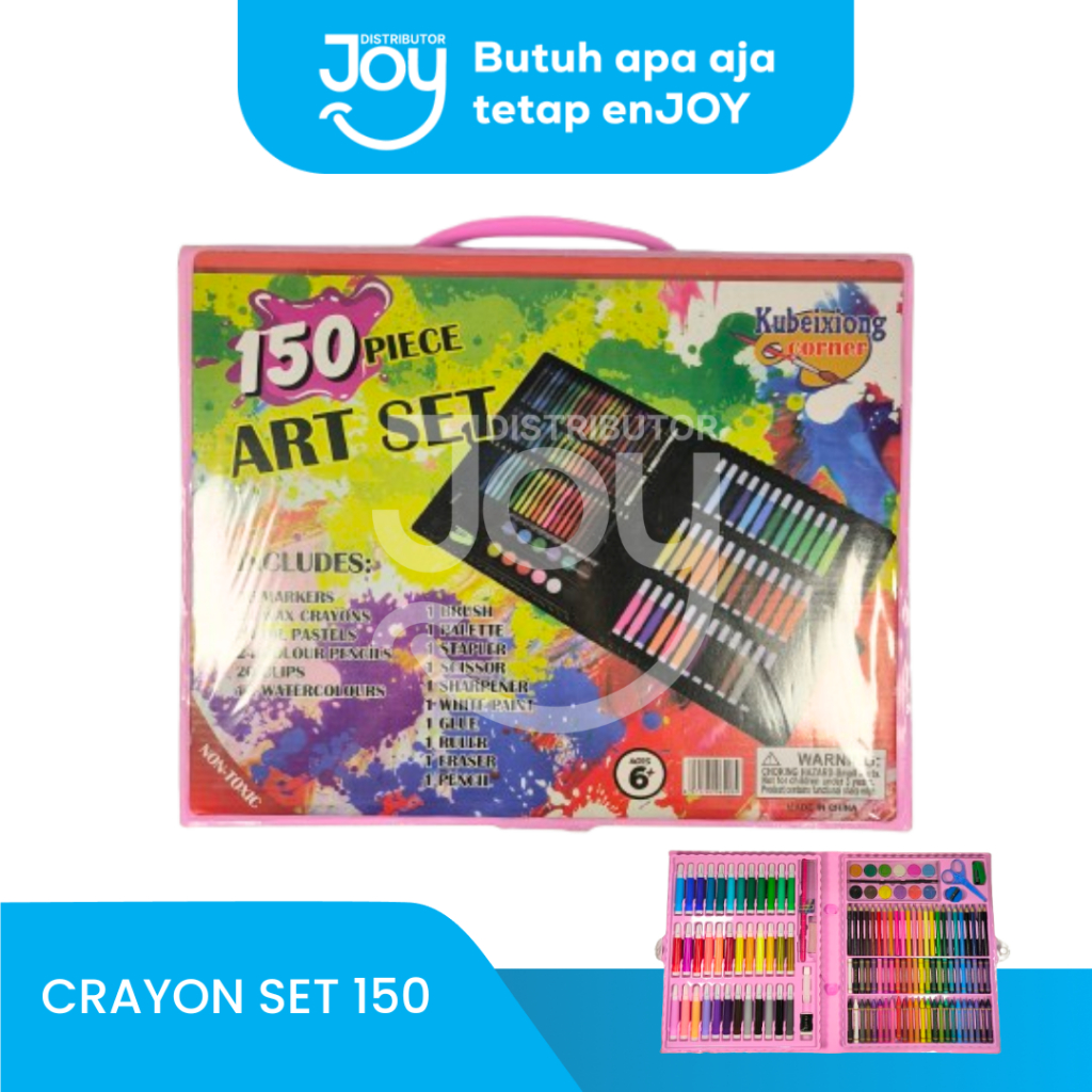 

(JOY) 150 Set Pensil Warna dan Crayon Set Anak / Crayon Set 150 Pcs / Pensil Warna Anak