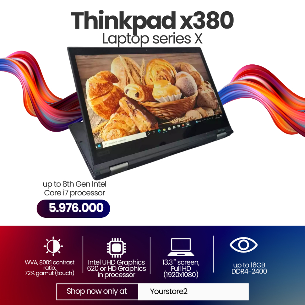 Lenovo Thinkpad Yoga X380 Core i5/i7 Layar 13,3 Inch Touchscreen - Second