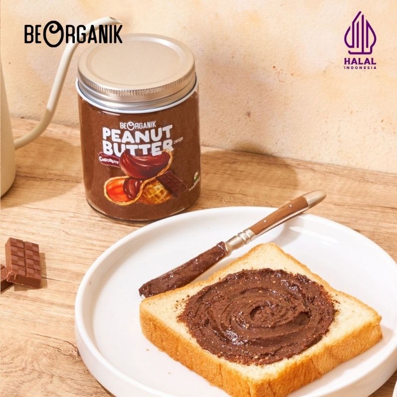 

BEORGANIK CHOCOLATE PEANUT BUTTER - (Unsweetened, Gluten Free, Vegan)