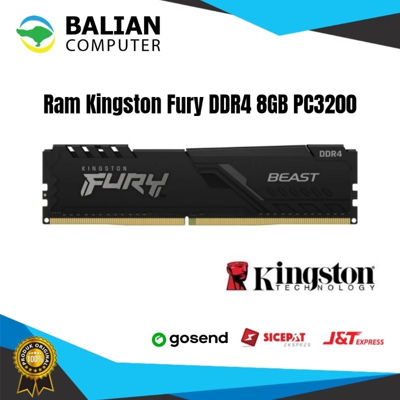 Ram Kingston DDR4 8GB Fury Beast PC3200 | Ram PC DDR4 Kingston