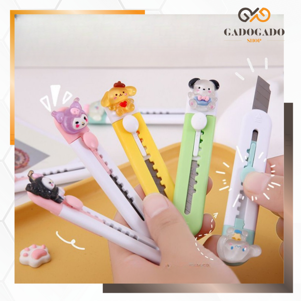 

GGS HL0682 Cutter Mini Karakter Cutter Mini Travelling Pisau Cutter Silet Lucu Y1875