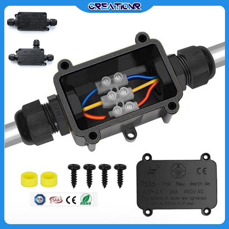 IP66 Konektor Waterproof/junction Box Waterproof/sambungan Kabel Listrik Anti Air/sambungan Kabel Wa
