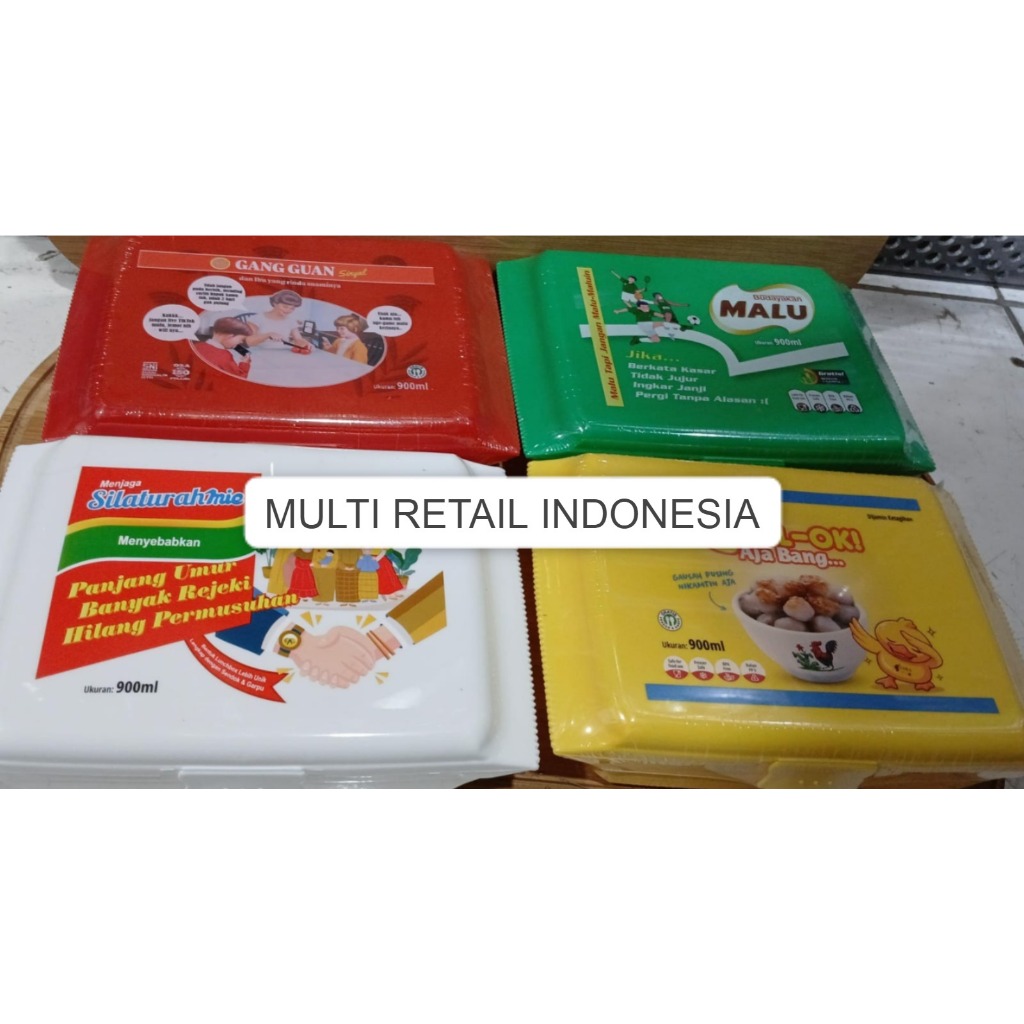 Kiara tempat Makan 2 sekat / Kotak Makan Lunch Box plastik