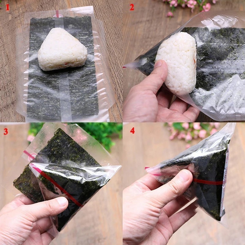 Onigiri Wrapper 100 Lembar Segitiga Nori Wrapper Onigiri Rumput Laut Nori Wrap Seaweed Bungkus Nasi