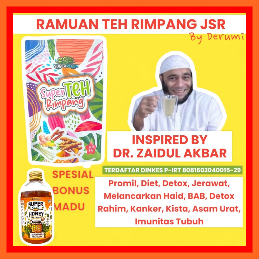 

Teh Rimpang Super teh rimpang BPOM JSR | Teh Celup Rempah | Teh Celup Rimpang | Teh Diet Detox | Pelangsing Herbal | Teh Rimpang Super teh rimpang Herbal Teh Celup Jahe Kunyit Sereh Lengkuas Instan Original 30 Tea Bag