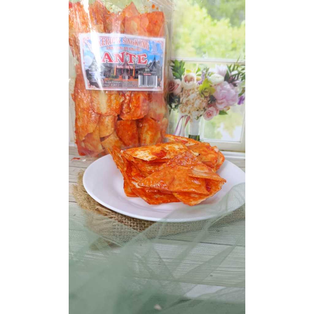 

Keripik Singkong ANTE / Keripik Balado Ante/ Oleh-oleh Lampung/ Kerupuk Ante