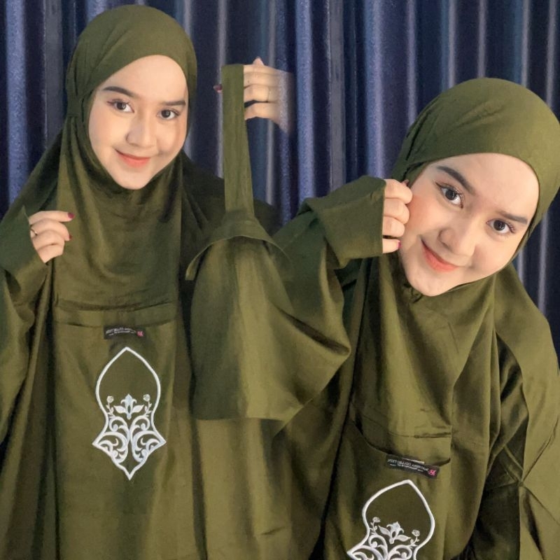 Mukena hadramaut rayon twill premium /mukena terusan non manset /