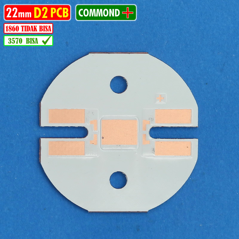 PCB D2 3570 22mm Tembaga Bulat Dual FootPrint MCP LED Laser Hi High Low Dua Warna Luminos RTD AES Fo