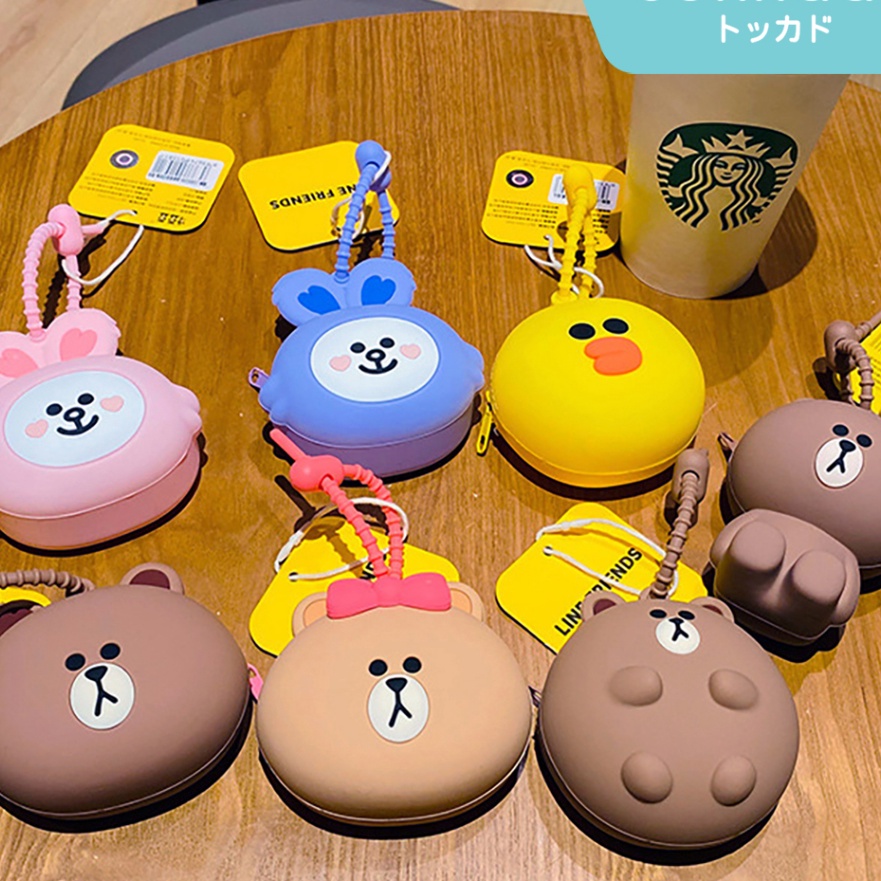 Boom TOKKADO Line Friends Coin Purse Dompet Koin Mini Cute Lucu Original
